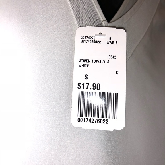 NWT silky sheer V blouse top shirt sleeveless tank - Picture 4 of 6